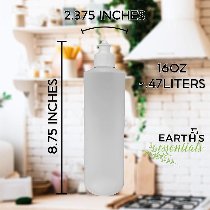 2 Pack Refillable 16 Ounce HDPE Squeeze Bottles - Image 5