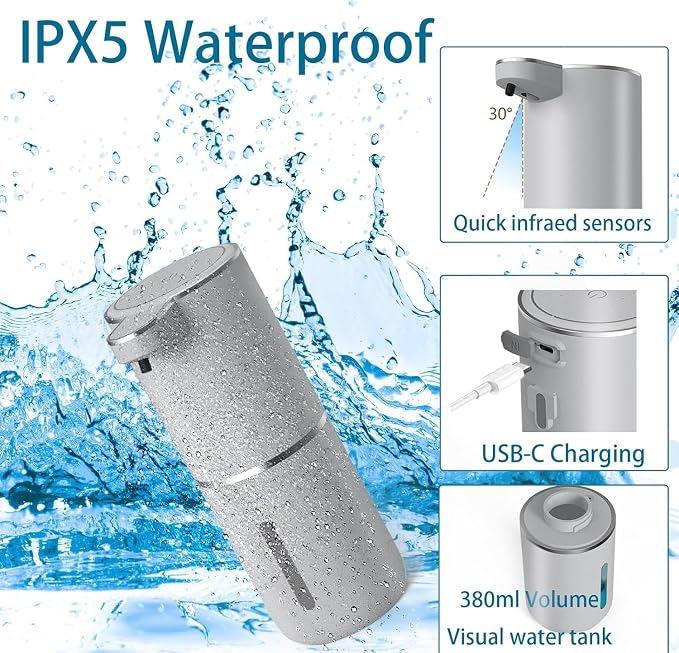 Automatic Liquid Soap Dispenser, Touchless Hand Soap Dispenser USB - Image 3