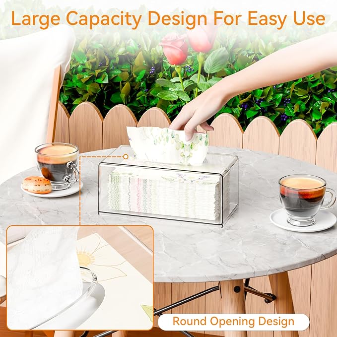 Clear Acrylic Tissue Box Holder - Image 4