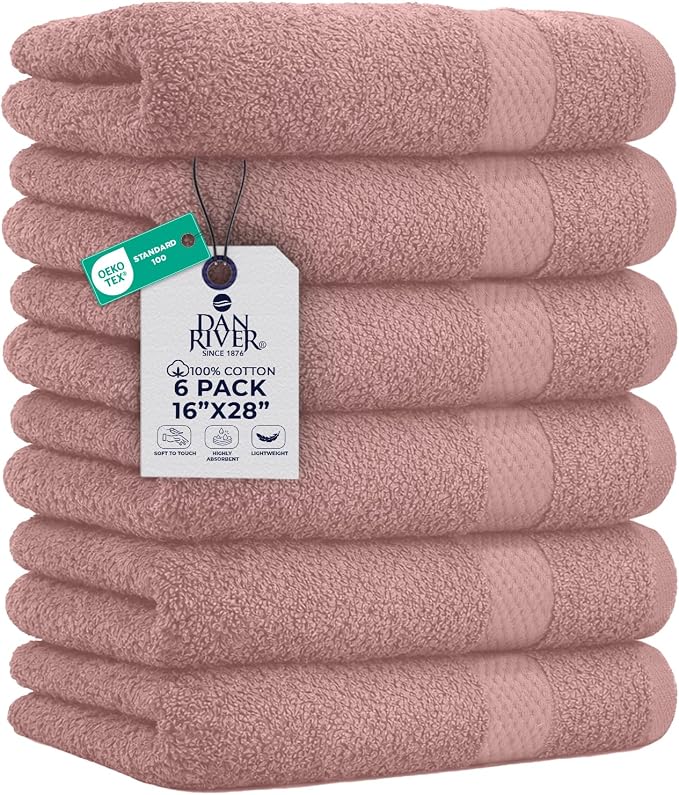 DAN RIVER 6-Pack Premium Hand Towels by DanRiver