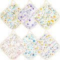 6 Pack Pot Holders 100% Cotton Heat Resistant Potholder, Machine Washable Pot by Unknown