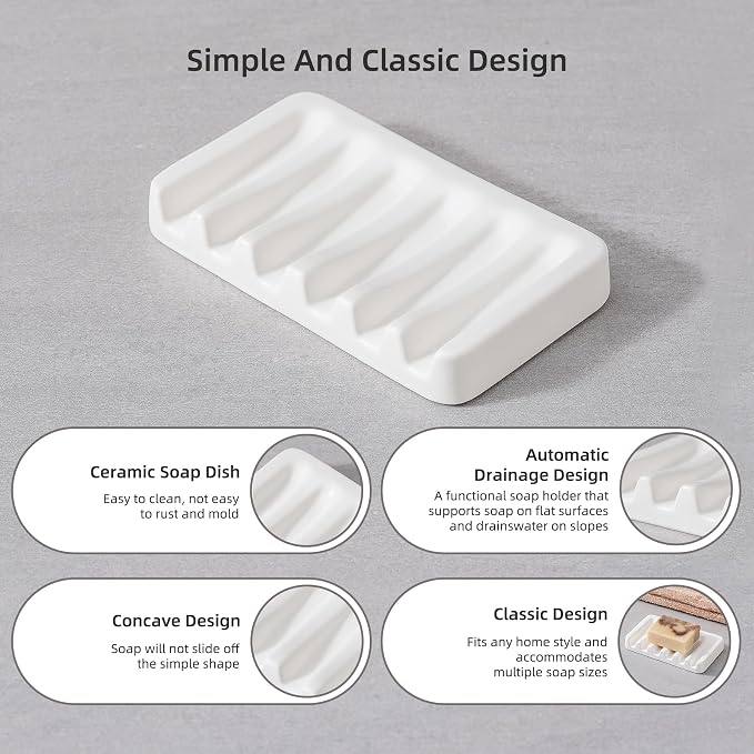Ceramic Bathroom Accessories Set, Lotion Soap Dispenser and Toothbrush Holder - Image 4
