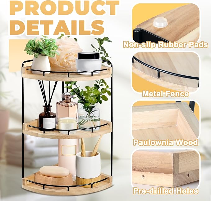 3 Tier Bathroom Counter Organizer, Bathroom Counter Tray and Vanity Organizer - Image 6