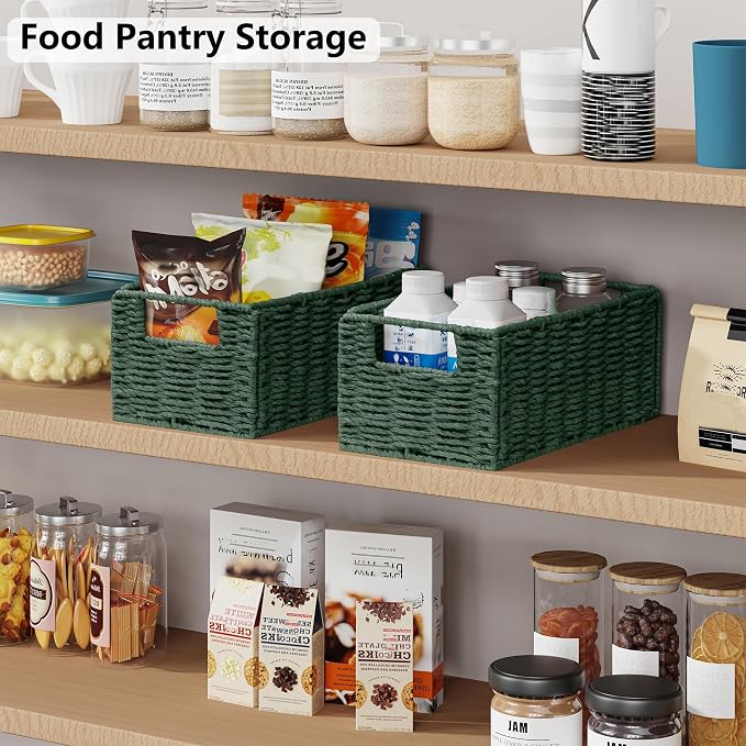 Vagusicc Wicker Storage Basket, Small Storage Baskets - Image 3