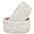 【2 Pack】ABenkle Small Woven Baskets, Tiny Oval Shallow Storage Baskets by ABenkle