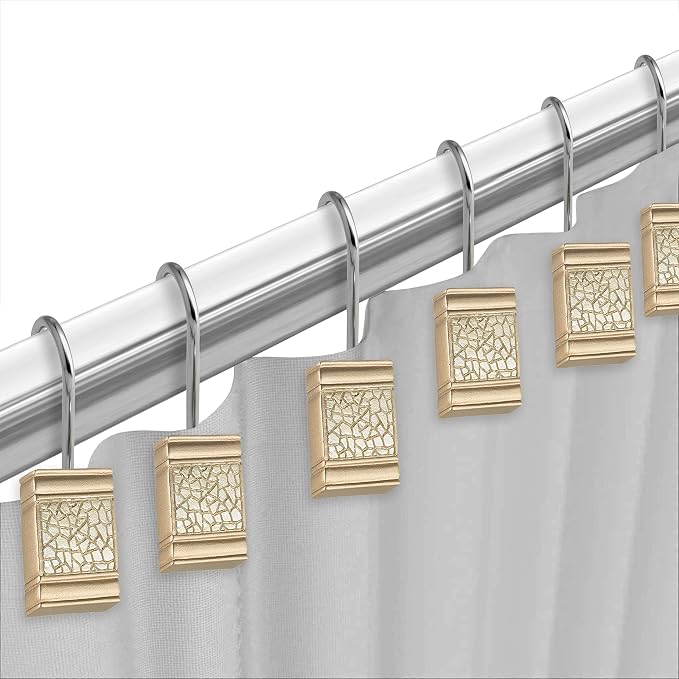 Zahari Home 13pc Sinatra Bathroom Shower Curtain Set - Image 3