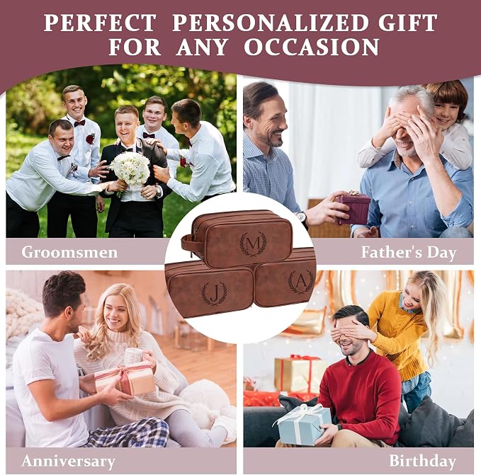 Janhavi Gifts for Father's Day, Waterproof Laser Engraved Initials & Wheat - Image 2