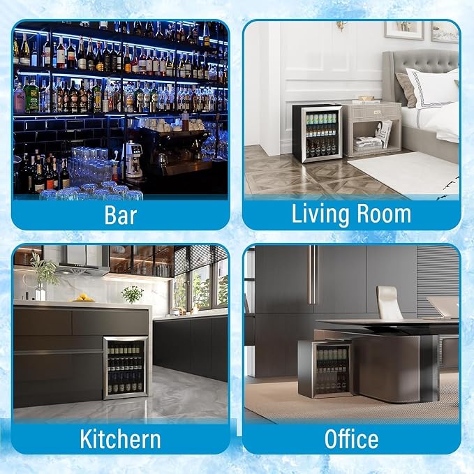 Compact Beverage Refrigerator, 1.7Cu.Ft/70 Can Mini Fridge - Image 7