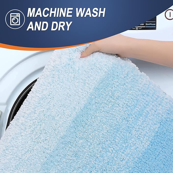 OLANLY Bathroom Rug Set 2 Piece, Soft Absorbent Microfiber Bath Mats and - Image 6