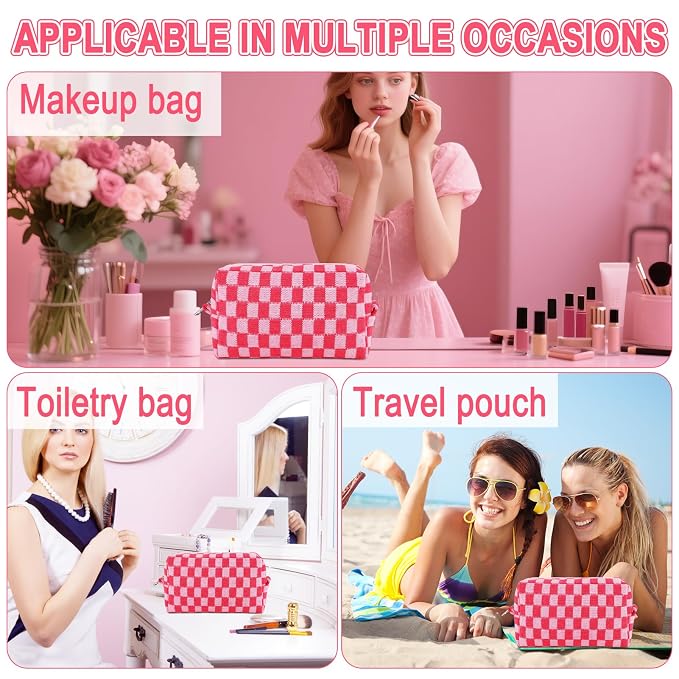 ZLFSRQ 6Pcs Checkered Pencil Case Cute Pencil Pouch - Image 3