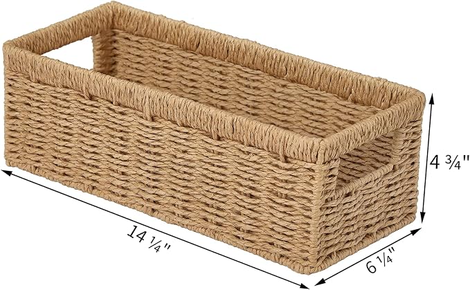 Vagusicc Wicker Storage Basket, Paper Rope Wicker Baskets - Image 2