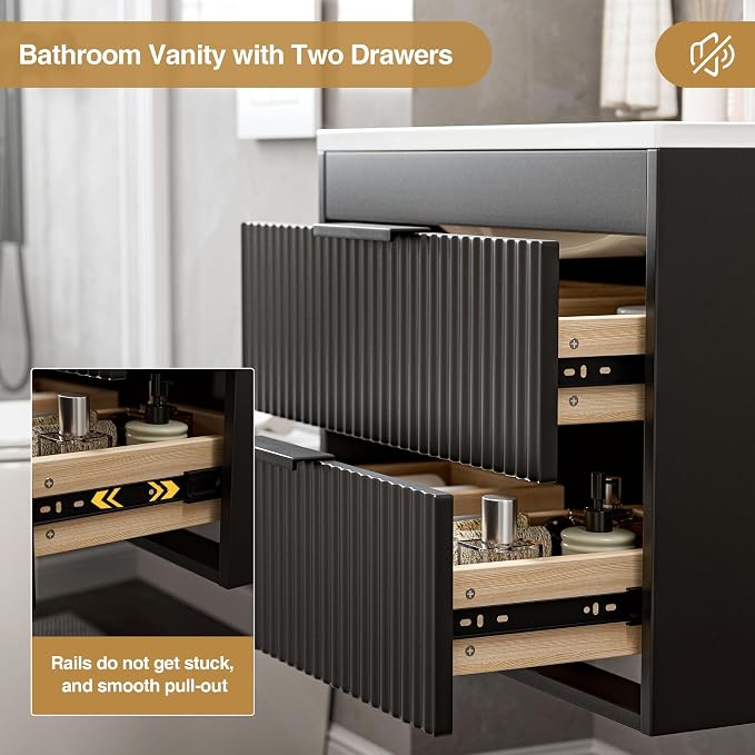 36 Inches Modern MDF Bathroom Vanity - Image 6
