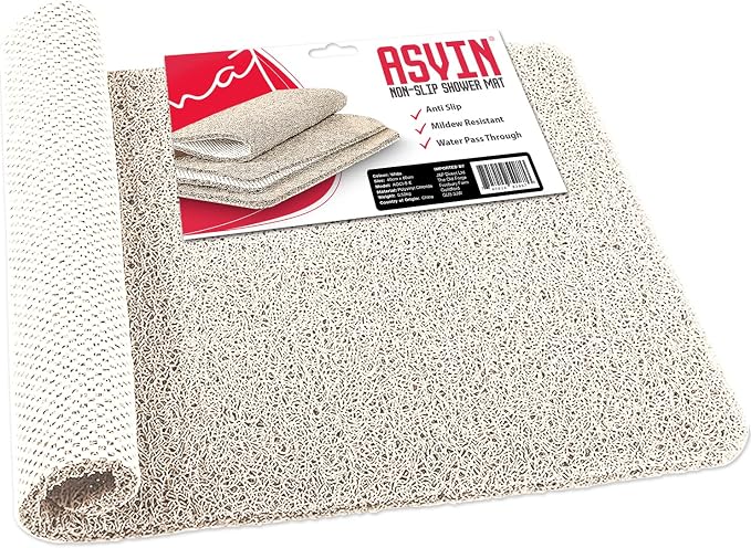 Asvin Soft Textured Bath, Tub Mat, 24x16 Inch, Phthalate Free, Non Slip Comfort by Unknown