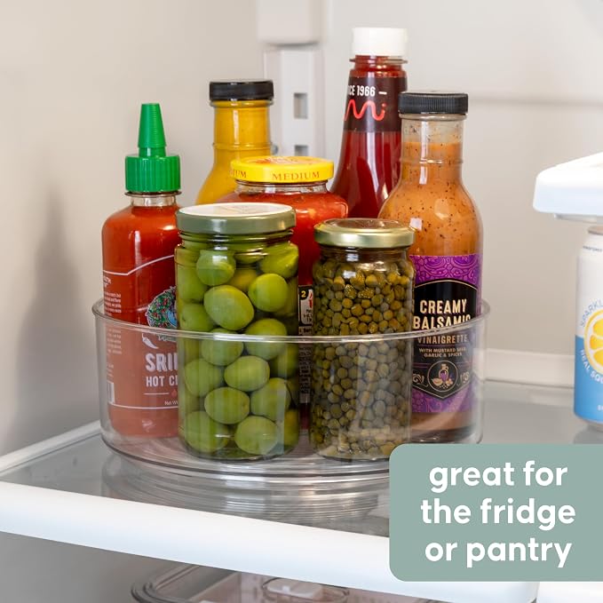 Kitchen Spaces Compact Lazy Susan Organizer, Fridge or Cabinet Turntable Shelf - Image 3