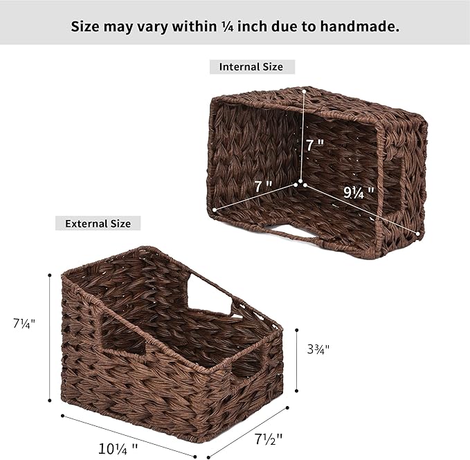 GRANNY SAYS Wicker Storage Baskets, Waterproof Wicker Basket - Image 5