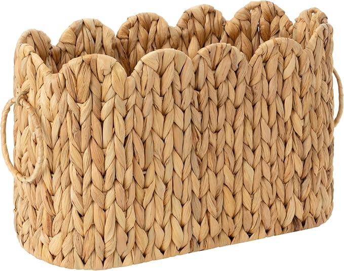 StorageWorks Scalloped Bathroom Toilet Paper Storage Holder, Wicker Toilet by StorageWorks