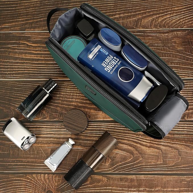 ZEEMO Travel Toiletry Bag for Men, Large Water-Resistant Double-Sided Full-Open - Image 6