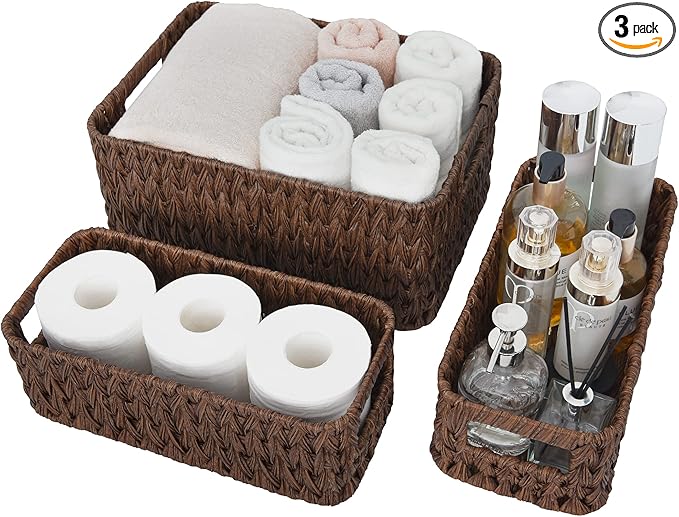 GRANNY SAYS Storage Baskets for Shelves, Waterproof Basket Set for Organizing by GRANNYSAYS