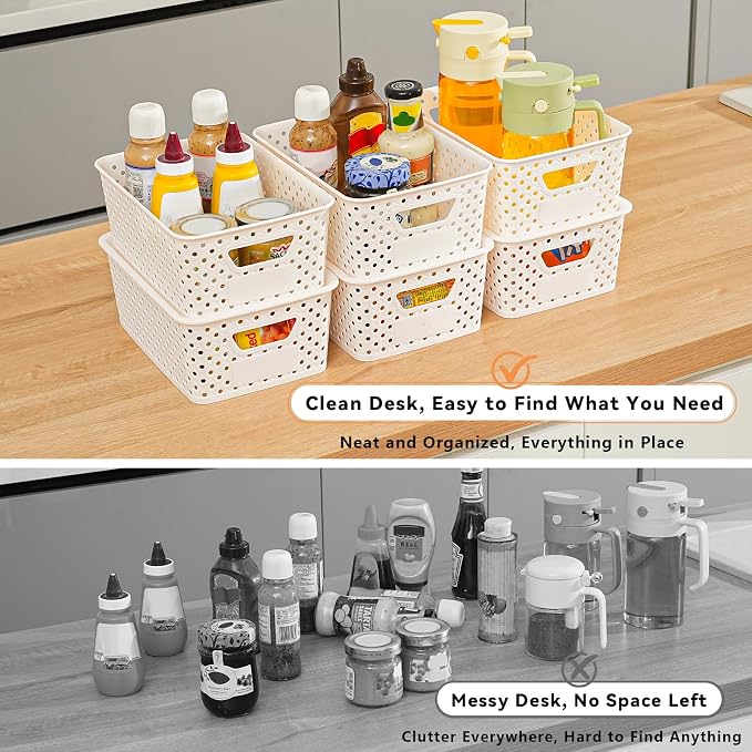 10 Pack Plastic Storage Bins - Image 4