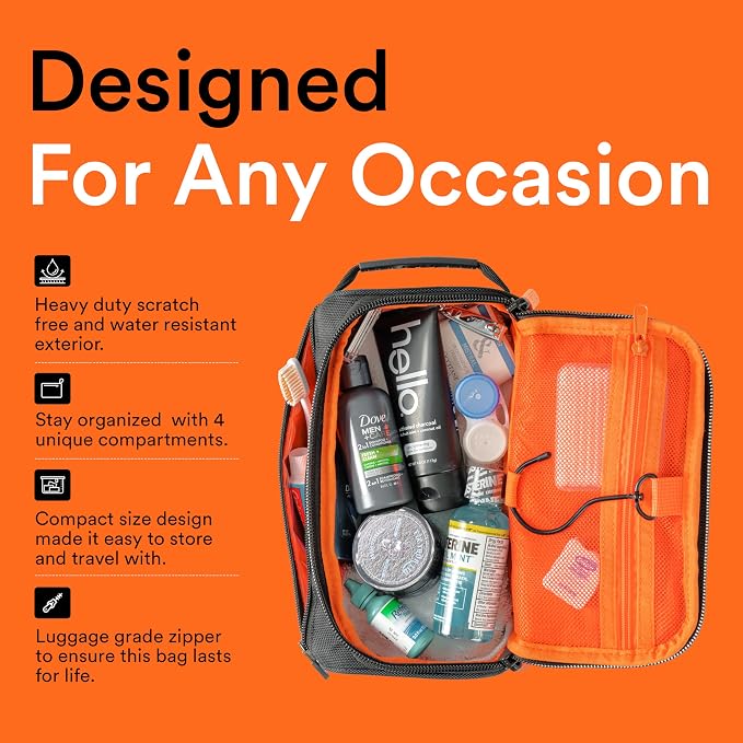Fitdom Hanging Toiletry Bag Tactical Dopp Kit Case - Image 6