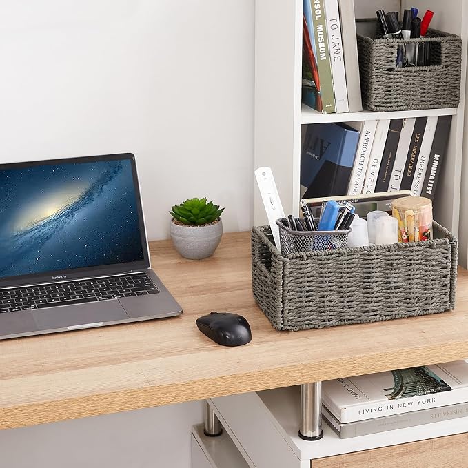 Vagusicc Wicker Storage Basket, Small Storage Baskets - Image 6