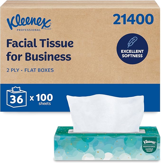 Kleenex Professional Facial Tissue, Flat Boxed Format, Designed by Kleenex%C2%AE