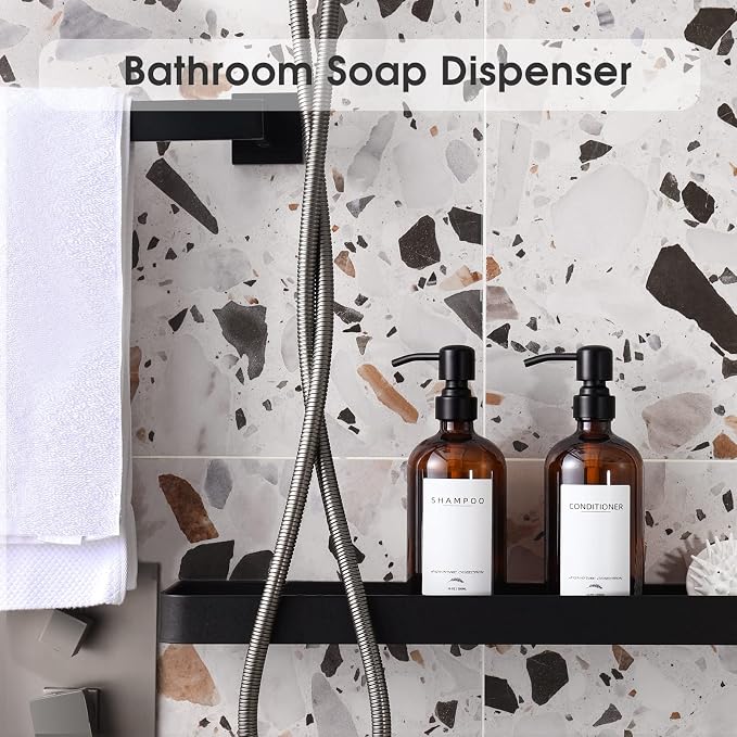 Shampoo Dispenser for Shower Wall Mount, No Drill Shampoo and Conditioner - Image 3