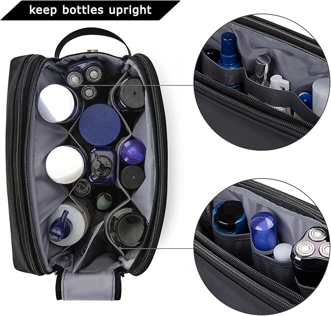 BAGSMART Toiletry Bag for Men, Travel Toiletry Organizer Dopp Kit - Image 3