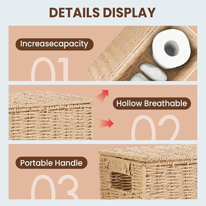 14 Inch Toilet Paper Storage Basket - Image 5
