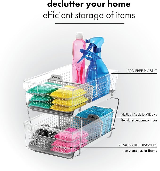 madesmart 2 Tier Organizer, Under Cabinet Storage - Image 7