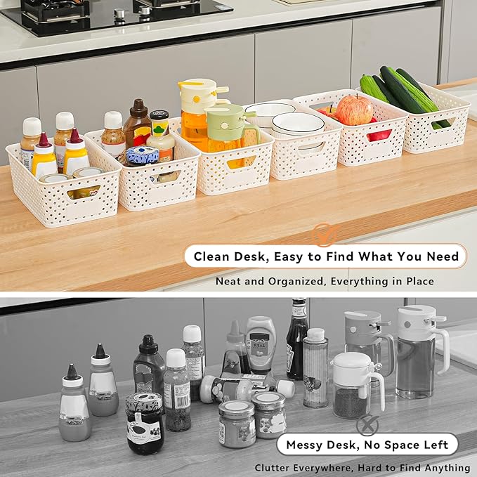 12 Pack Plastic Storage Baskets - Image 4
