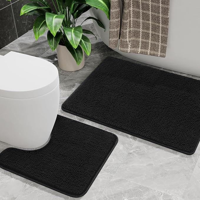 AROGAN Bathroom Rug Sets 2 Piece, Machine Washable Bath Rug Set, Absorbent and by AROGANAREARUG