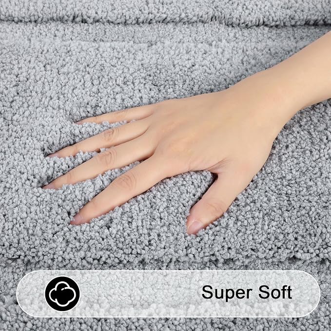 SHACOS Bathroom Runner Rugs Set of 3 Ultra Soft Bath Mat - Image 9