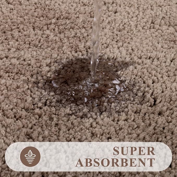 Pauwer Bathroom Rugs Sets 3 Piece Bathroom Shower Rugs - Image 4