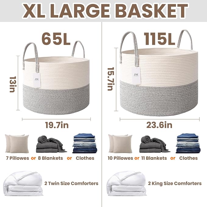 115L Extra Large Blanket Basket - Image 3
