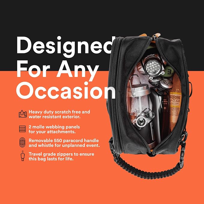 Fitdom Tactical Toiletry Bag Dopp Kit Case - Image 6