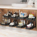 4 Pack Under Sink Organizer, Bathroom Organizers and Storage, 2 Tier Multi-Use by Sevenblue