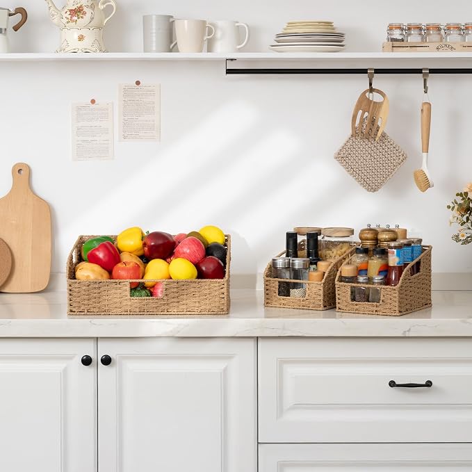 StorageWorks Paper Rope Pantry Storage Baskets, Wicker Baskets - Image 8