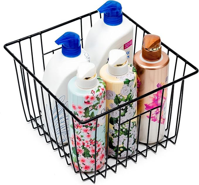 SANNO Freezer Storage Baskets, Pantry Storage Wire Basket Organizer Bins - Image 6