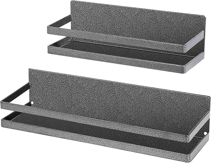 Uten Large Spice Rack for Refrigerator, 2 Pack Strong Magnetic Shelves by UTENHOMEGOODSCENTER