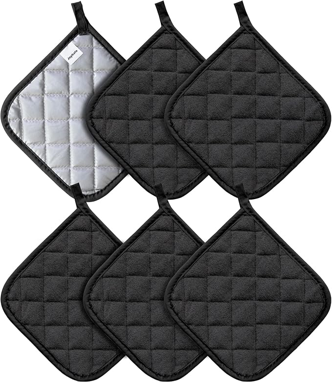 Joyhalo 6 Pack Pot Holders for Kitchen, Cotton Oven Holder by Joyhalo