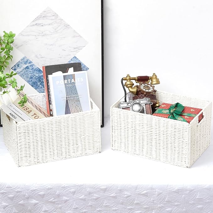 Vagusicc Wicker Storage Basket, Large Storage Baskets - Image 5