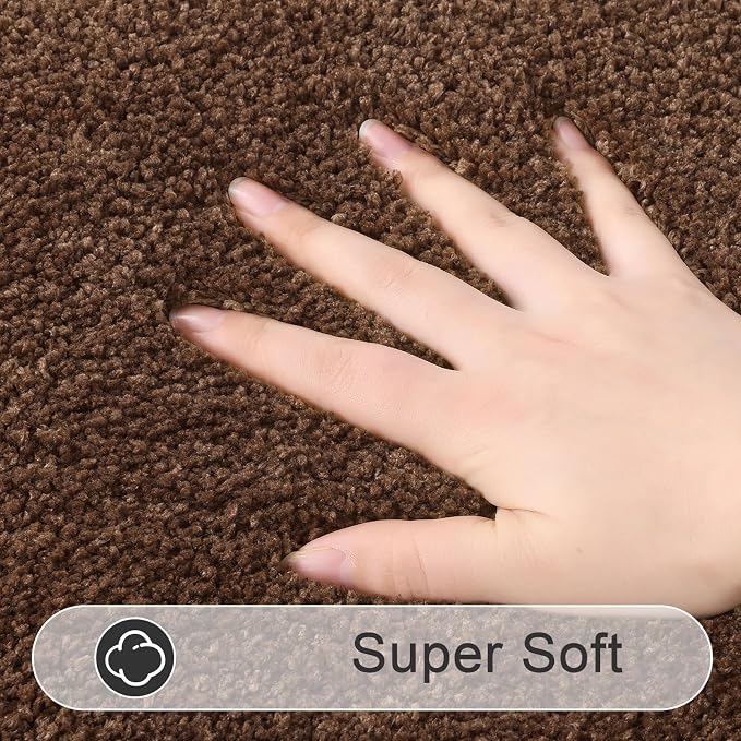 SHACOS Soft Fluffy Bathroom Rugs Set of 3 Pieces - Image 4