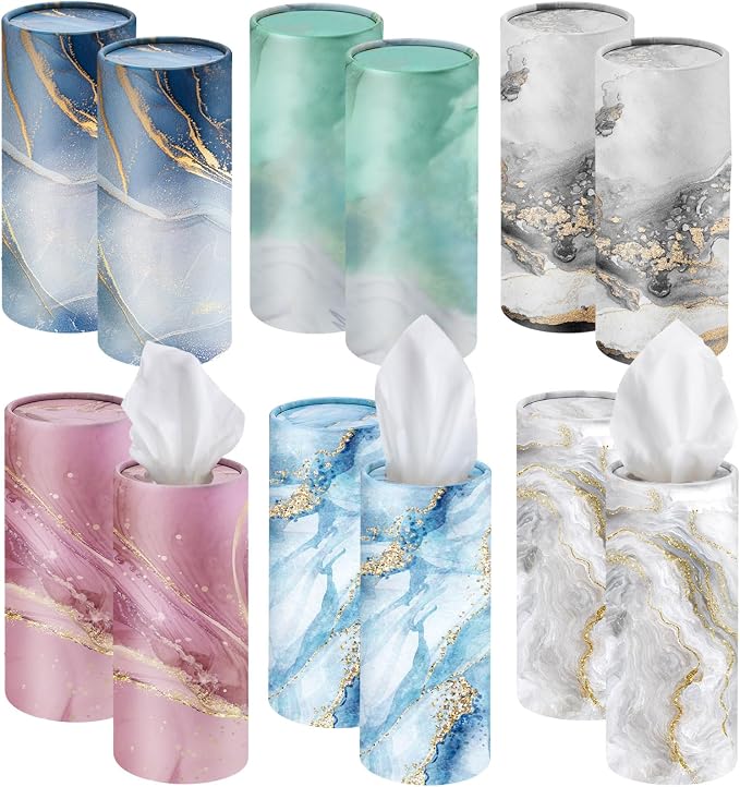 Outus 12 Pcs Marble Car Tissues Cylinder Holder by Outus