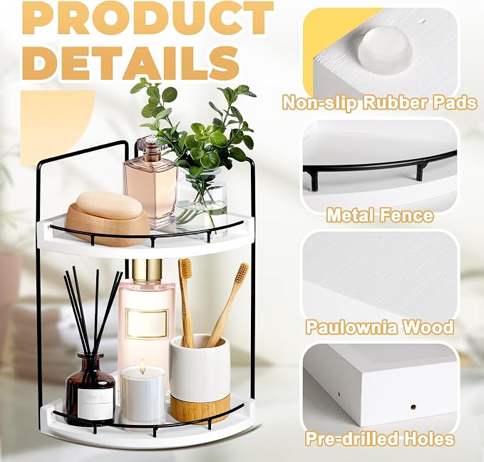 2 Tier Bathroom Counter Organizer, Bathroom Counter Tray and Vanity Organizer - Image 6