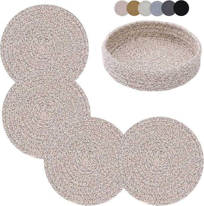 Coga Trivets for Hot Dishes, Trivets for Hot Pots and Pans, 7 Inchs Hot Pads 4 by Goga