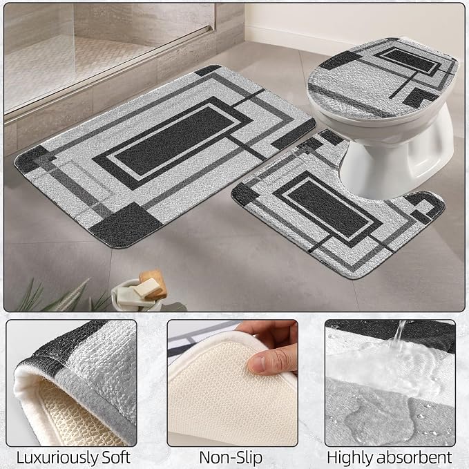 Black and Gold Bathroom Accessories Set - Image 5