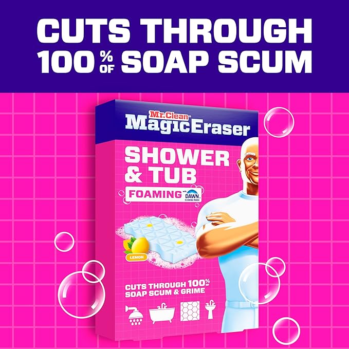 Mr. Clean Magic Eraser Sponge, Tub Cleaner, Soap Scum Remover, Bathroom - Image 2