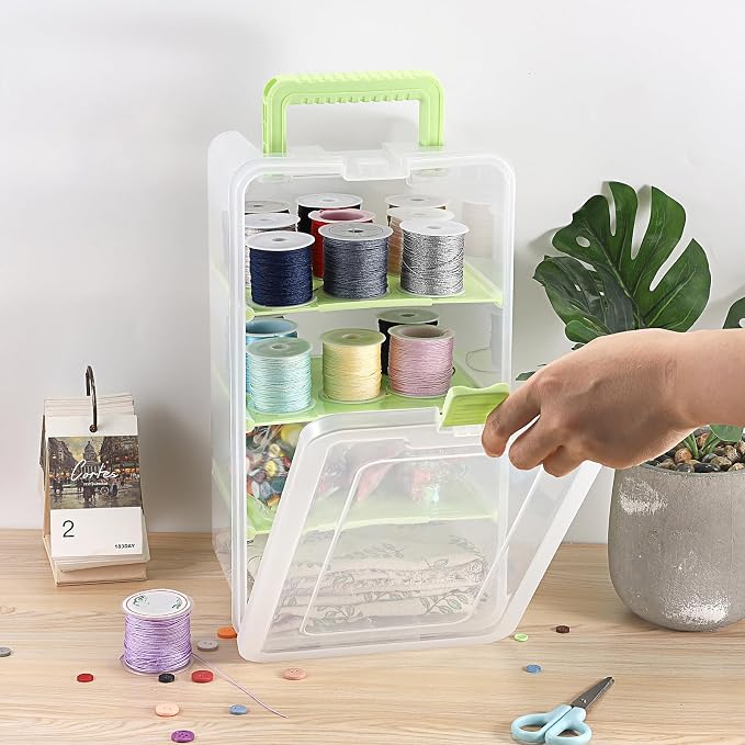 BTSKY Clear Plastic Dividing Storage Box - Image 2