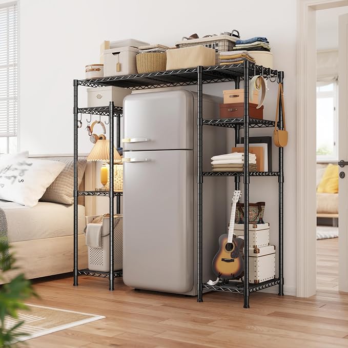 REIBII Mini Fridge Stand, Small Refrigerator Storage Shelves, 4 Tier - Image 6